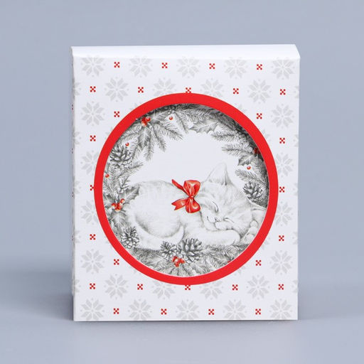 Цена за 5 шт. Бонбоньерка новогодняя «С Новым годом!», 6×7×6 см