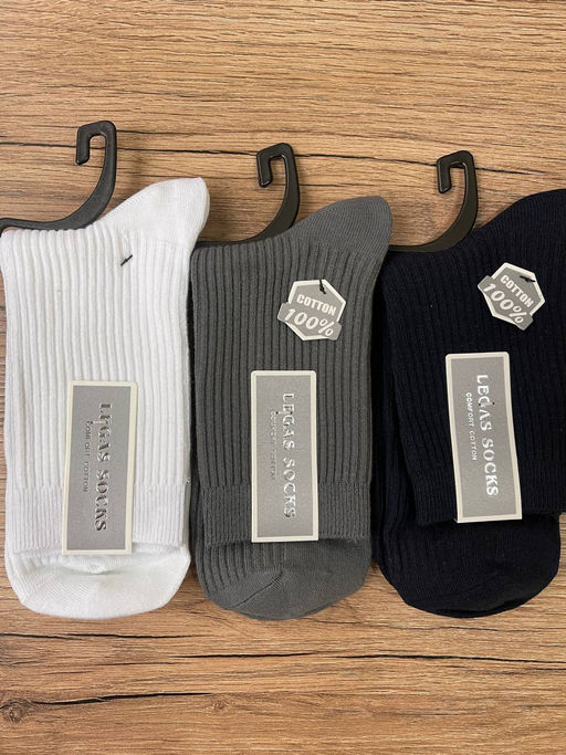 PND073 Подарочный набор: носки, три пары ЧЕРНЫЙ