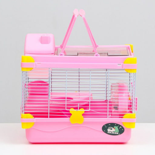 Клетка для грызунов Пижон, 31 х 24 х 30 см, розовая  фото 2