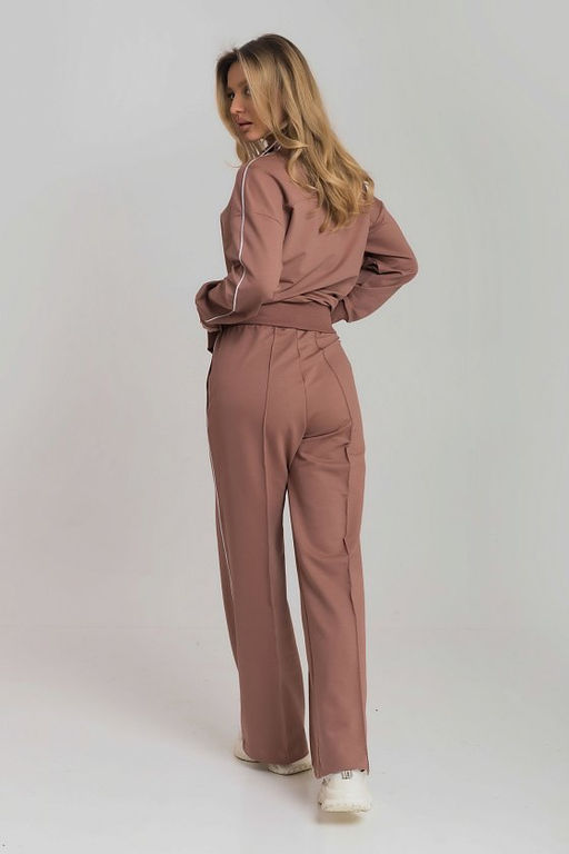 Костюм толстовка и брюки М325349к кофейный - Елена фото 4