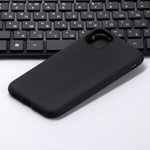 Чехол Innovation, для iPhone 11, силиконовый, матовый, черный