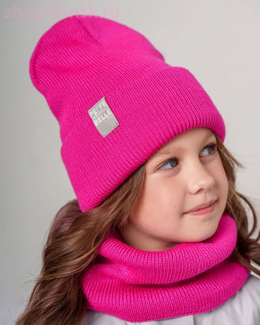 PQ 18 PD 18 Комплект для девочки (колпак+снуд) (52-54)