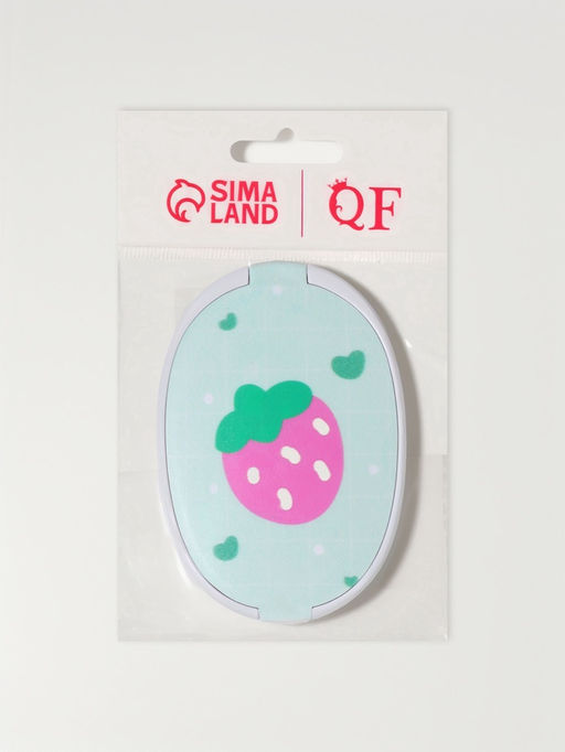 Зеркало складное «Клубника», с расчёской, 6.5×9.5 см