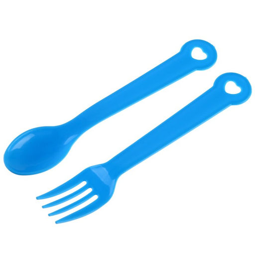 Набор детской посуды Малыш, 4 предмета: тарелка, бутылочка, ложка, вилка, от 5 мес. - Крошка я фото 4