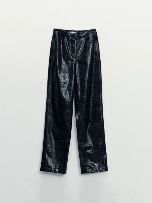 Прямые брюки из искусственной кожи / Zarina