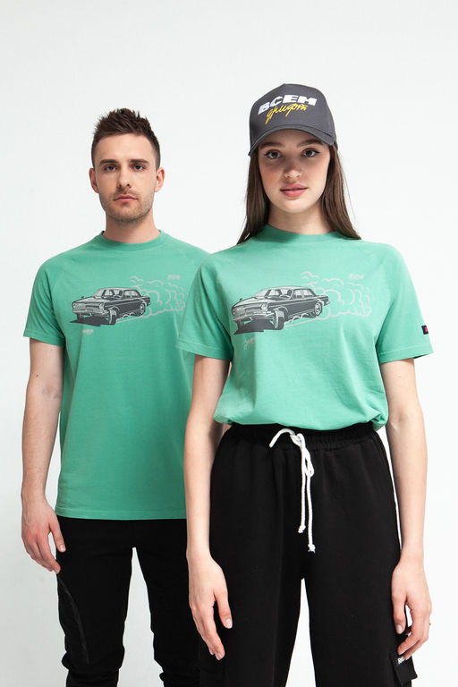 Футболка ЗАПОРОЖЕЦ x RDS Всем дрифтит МЯТА  фото 2