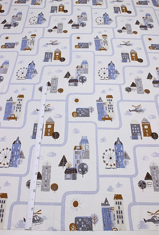 Сатин Зимний город - квартал, (комп), ш.2.35м, хлопок-100%, 120гр/м.кв - Купава фото 2