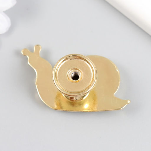 Мебельная ручка - кнопка, металл «Улитка», золото, 2.8×5.2 см