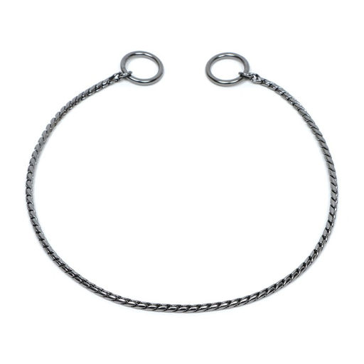 Ошейник - удавка Кобра, 50 см, толщина цепочки 4 мм, черный - Пижон фото 2