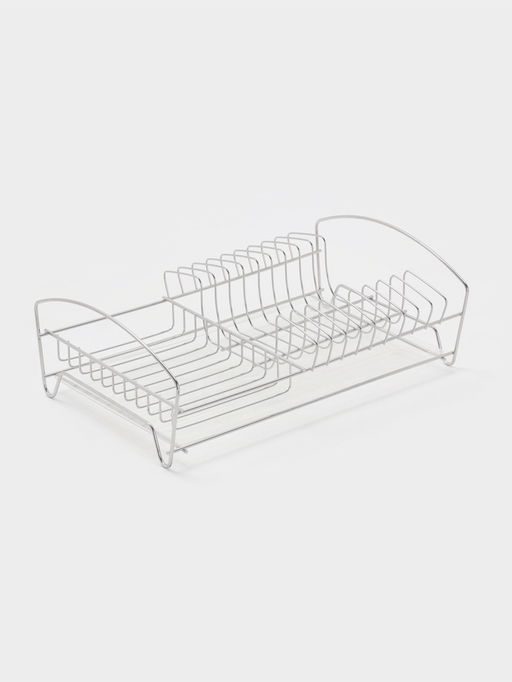 Сушилка для тарелок и кружек с поддоном 39*25*12 см, цвет хром