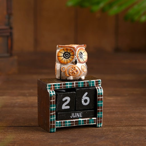Вечный календарь настольный Сова у камина, 9.5417 см, дерево, МИКС - Simaland фото 7