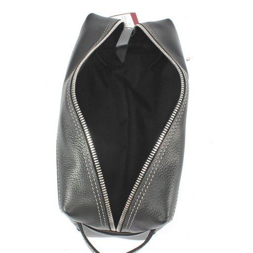 Сумка/Нессер дорож натуральная кожа Croco-726, 1отд, черный флотер (40) 265369 фото 3