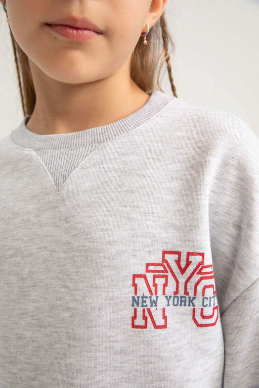 Толстовка оверсайз с круглым вырезом для девочек Disney Mickey & Minnie - Defacto фото 6