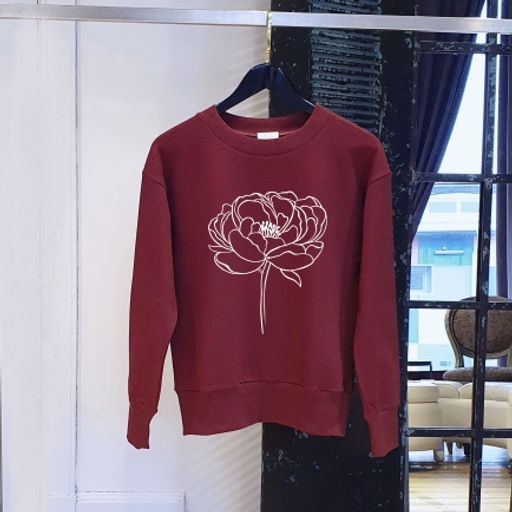 Лонгслив свитшот Блум в цвете бордо