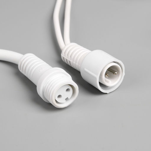 Гирлянда «Бахрома» 3×0.6 м, IP65, УМС, белая нить каучук, 108 LED, свечение тёплое белое, 220 В