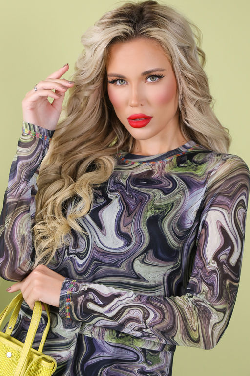 Платье Мечтай по-крупному (вулкан сирень) - Эльза фото 2