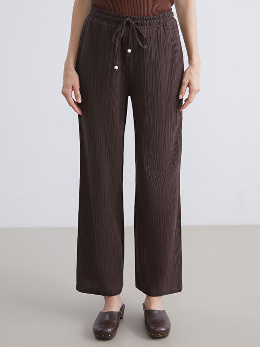 Beli Lastikli Dokulu M?slin Kad?n Pantolon