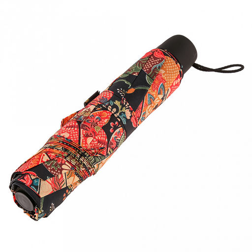 Зонт механический Марта Ромашка ткань эпонж (полиэстер), 8 лучей, д/купола 96см, 3 сложения, 24см в сложенном виде, обрезиненная ручка, 275гр (Китай) - Домашняя мода фото 4