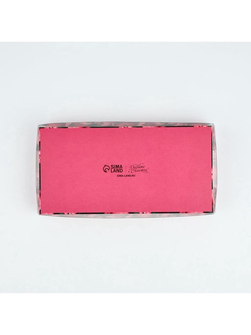 Цена за 5 шт. Коробка для кондитерских изделий с пластиковой крышкой «8 Марта», 10.5×21×3 см