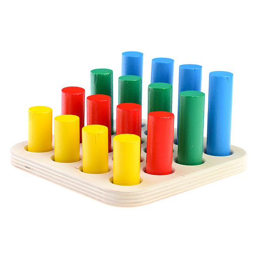 Мозаика деревянная Весёлые столбики 16 элементов - Десятое королевство фото 3