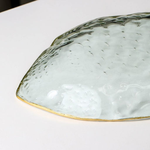 Блюдо стеклянное сервировочное Рыбка, 1833 см, с золотой каймой - Simaland фото 4