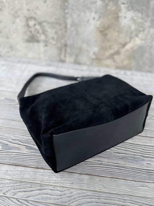 Женская замшевая сумка 8128-8 Черный - Sergio valentini фото 4