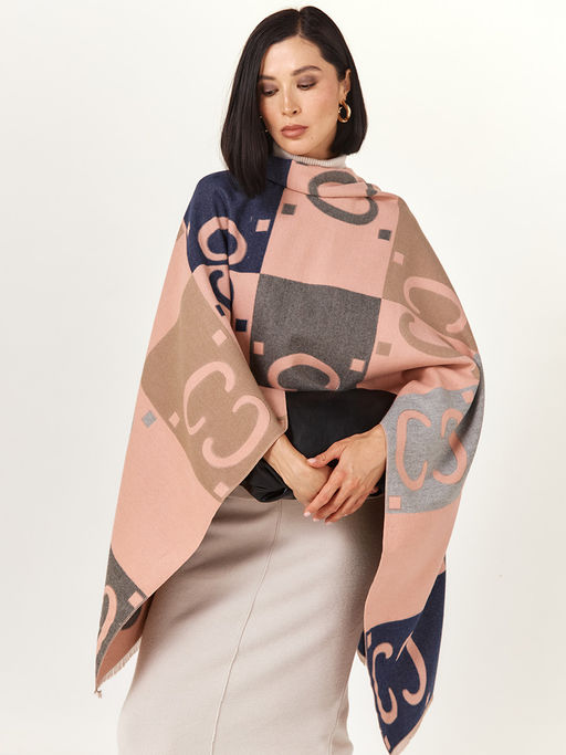 в составе ШЕРСТЬ  и КАШЕМИР Большой, мягкий, теплый  двусторонний палантин - Tantino фото 4