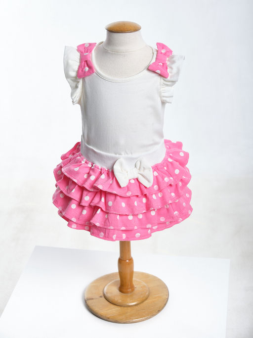 Комплект для девочки с юбкой UD 1677/1678 розовый - Mini maxi фото 4