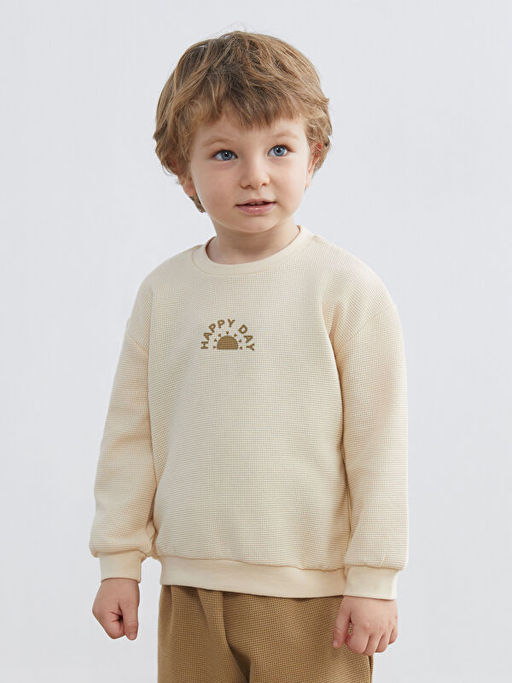 Bisiklet Yaka Erkek Bebek Sweatshirt ve E?ofman Alt?