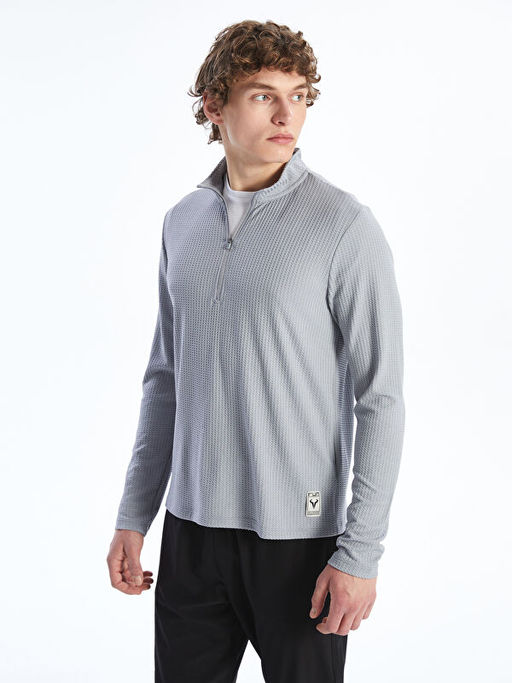 Dik Yaka Erkek Sweatshirt