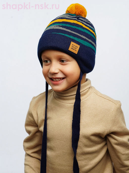 21900 B-W Шапка для мальчика (48-54)