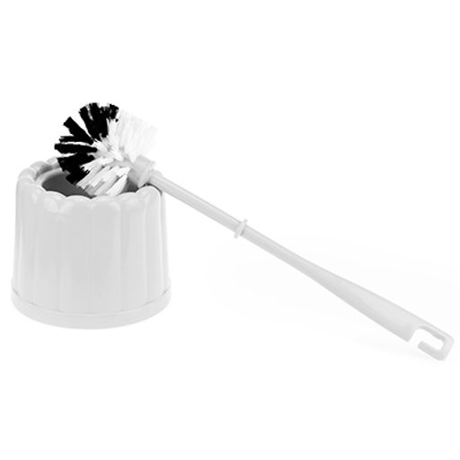 Ерш унитазный пластмассовый Фигурный 39,5см, с подставкой д16см, h11см, белый (Россия) - Домашняя мода фото 2