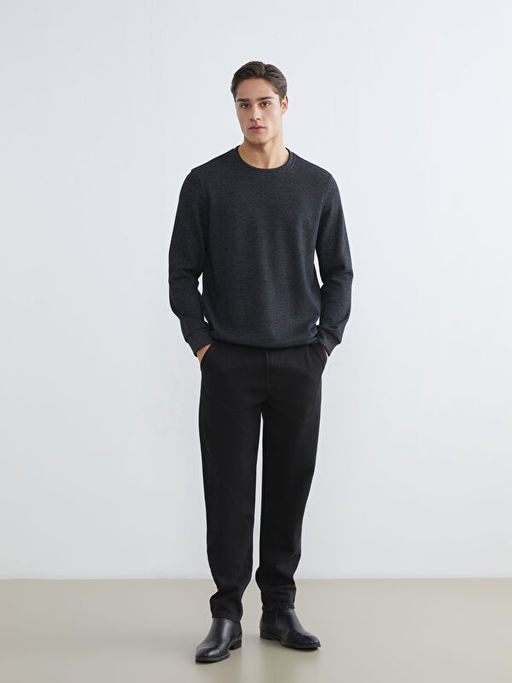 Bisiklet Yaka Erkek Sweatshirt