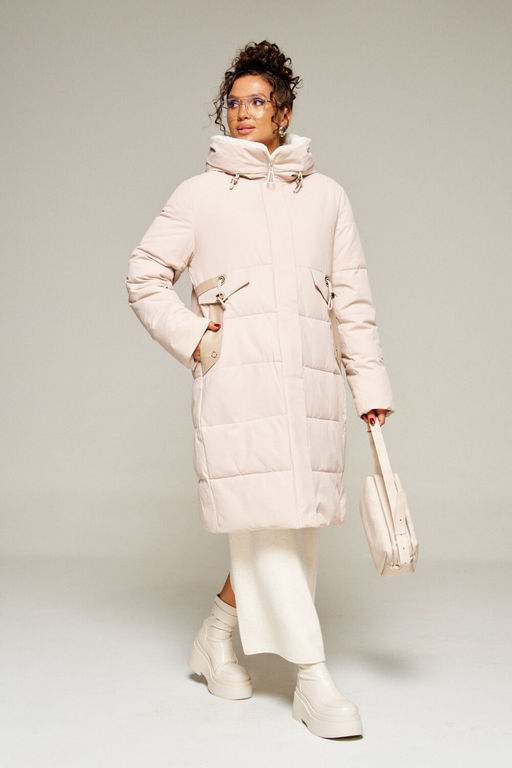 Пальто Beautiful Free 8019 бежевый