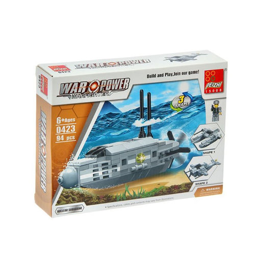 Конструктор «Субмарина», 94 детали, 3 варианта сборки, МИКС