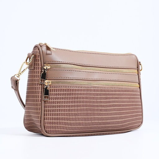Сумка кросс-боди на молнии, цвет бежевый - Simaland фото 3