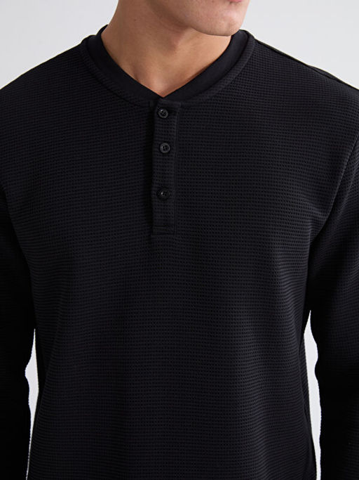 Bisiklet Yaka Uzun Kollu Erkek Ti??rt