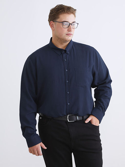 B?y?k Beden Arm?rl? Erkek G?mlek