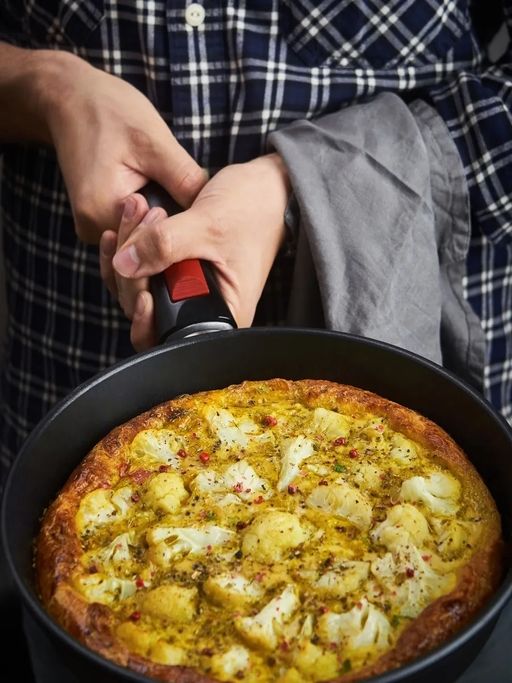 Сковорода литая Универсальная со съемной ручкой, 28 см - Нева металл посуда фото 3