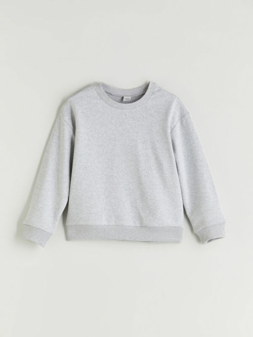 Bisiklet Yaka Basic K?z ?ocuk Sweatshirt