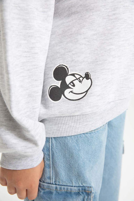 Толстовка оверсайз с круглым вырезом для девочек Disney Mickey & Minnie - Defacto фото 7