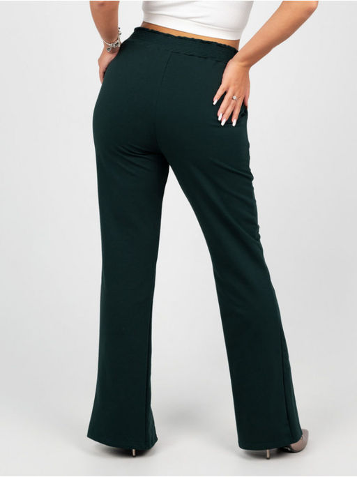 Брюки "Стиль" с разрезом темно-зеленый