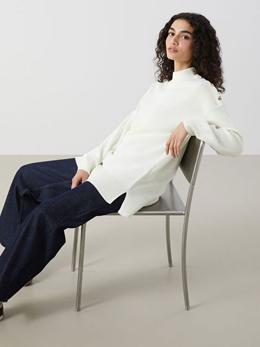 Dik Yaka Kad?n Triko Tunik