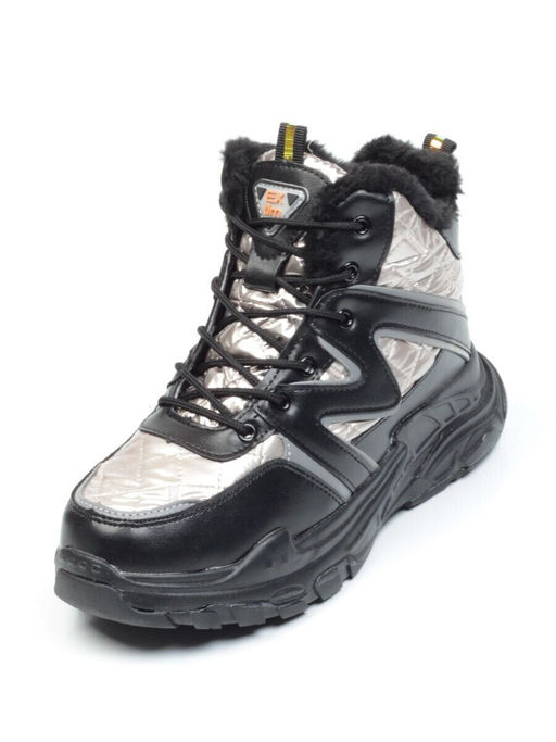 8526-3 BLACK Ботинки женские зимние (искусственные материалы)