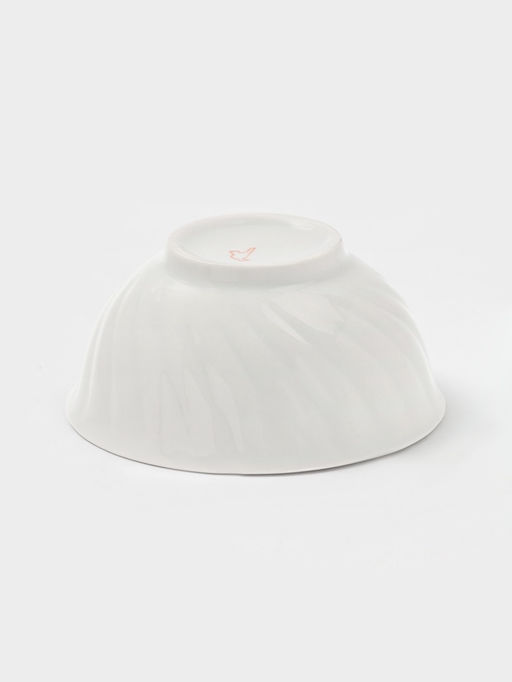 Салатник Дулевский фарфор «Голубая роза», 400 мл, белый