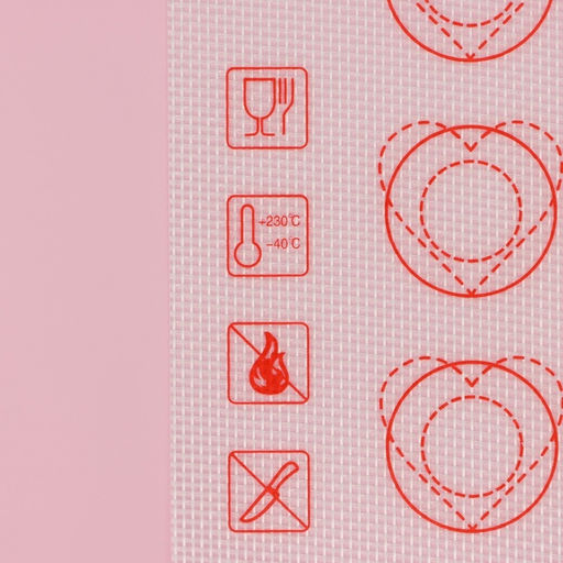 Коврик для выпечки армированный Доляна Макарун, силикон, 40?32 см, белый