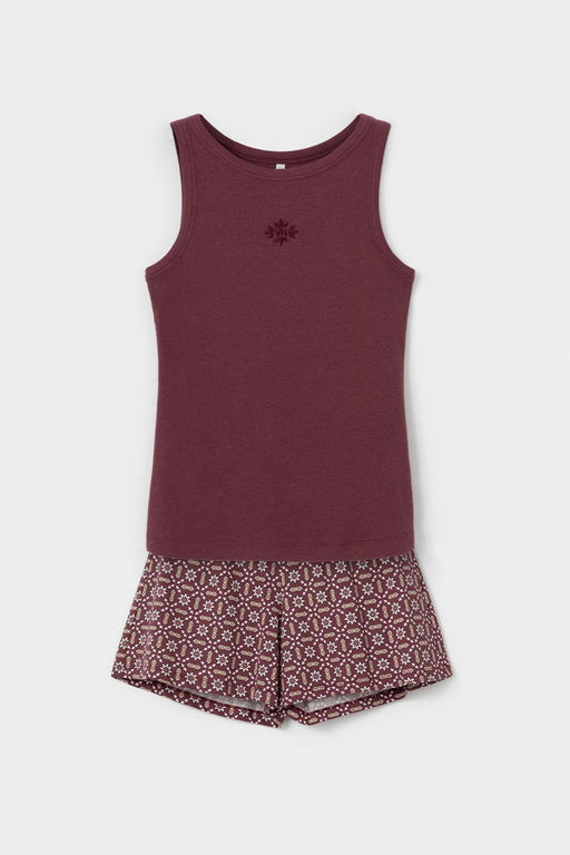 Е 20174/красно-коричневый,роза востока пижама жен - Very neat фото 2