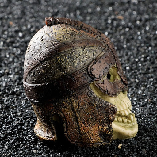 Декор для аквариума Череп в шлеме, 11 х 9 х 12 см - Simaland фото 3