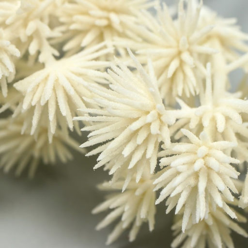 Цена за 10 шт. Искусственное растение для творчества «Еловые шарики» 1 букет=6 веточек белый 14 см