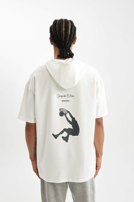 DeFactoFit Shaquille ONeal Oversize-футболка с капюшоном и короткими рукавами  фото 8